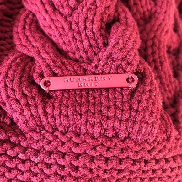 Burberry Brit Maroon Fisherman Cable-knit sweater - Picture 8 of 12